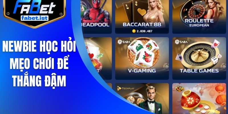 Newbie học hỏi mẹo chơi để thắng đậm